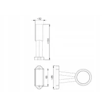 Lampa obrysowa - HOR 69 D.P - na wysięgniku długim prostym (LD 722)