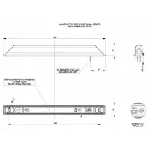 Lampa obrysowa - HOR 49 czerwona - LED pozycyjna długa (LD 473)