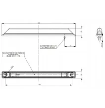 Lampa obrysowa - HOR 49 czerwona - LED pozycyjna długa (LD 473)