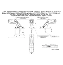 Lampa obrysowa - HOR 53 - LEWA BŁOTNIKOWA - potrójna lampa obrysowa błotnikowa (LD 2109/L)