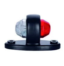 Lampa obrysowa - HOR 51 O.P. - lampa obrysowa bialo-czerwona na owalnej podstawie LED (LD 465)