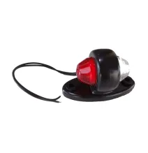 Lampa obrysowa - HOR 51 O.P. - lampa obrysowa bialo-czerwona na owalnej podstawie LED (LD 465)