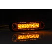Lampa obrysowa - FT-073 Z LED LONG DARK - Lampa obrysowa przedłużona ŻÓŁTA w czarnej wersji