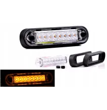 Lampa obrysowa - FT-073 Z LED LONG DARK - Lampa obrysowa przedłużona ŻÓŁTA w czarnej wersji