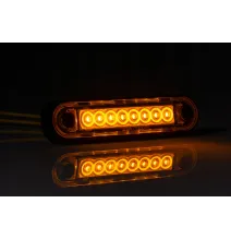 Lampa obrysowa - FT-073 Z LED LONG DARK - Lampa obrysowa przedłużona ŻÓŁTA w czarnej wersji