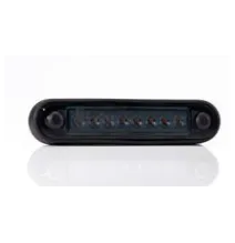 Lampa obrysowa - FT-073 B LED LONG DARK - Lampa obrysowa przedłużona BIAŁA w czarnej wersji
