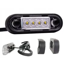 Lampa obrysowa - FT-073 C LED DARK - Lampa obrysowa CZERWONA w czarnej wersji