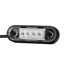 Lampa obrysowa - FT-073 C LED DARK - Lampa obrysowa CZERWONA w czarnej wersji