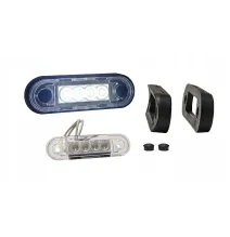 Lampa obrysowa - FT-073 B LED DARK - Lampa obrysowa BIAŁA w czarnej wersji