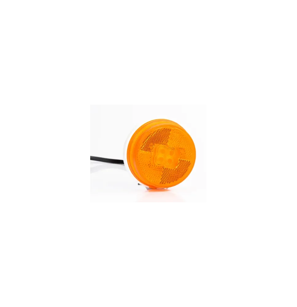 Lampa obrysowa - FT-060 Z LED ŻUK - Żółta z odblaskiem i wiązką