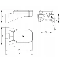 Lampa obrysowa - FT-069 BI LED - Lampa obrysowa ledowa na wsporniku biała 12-36V