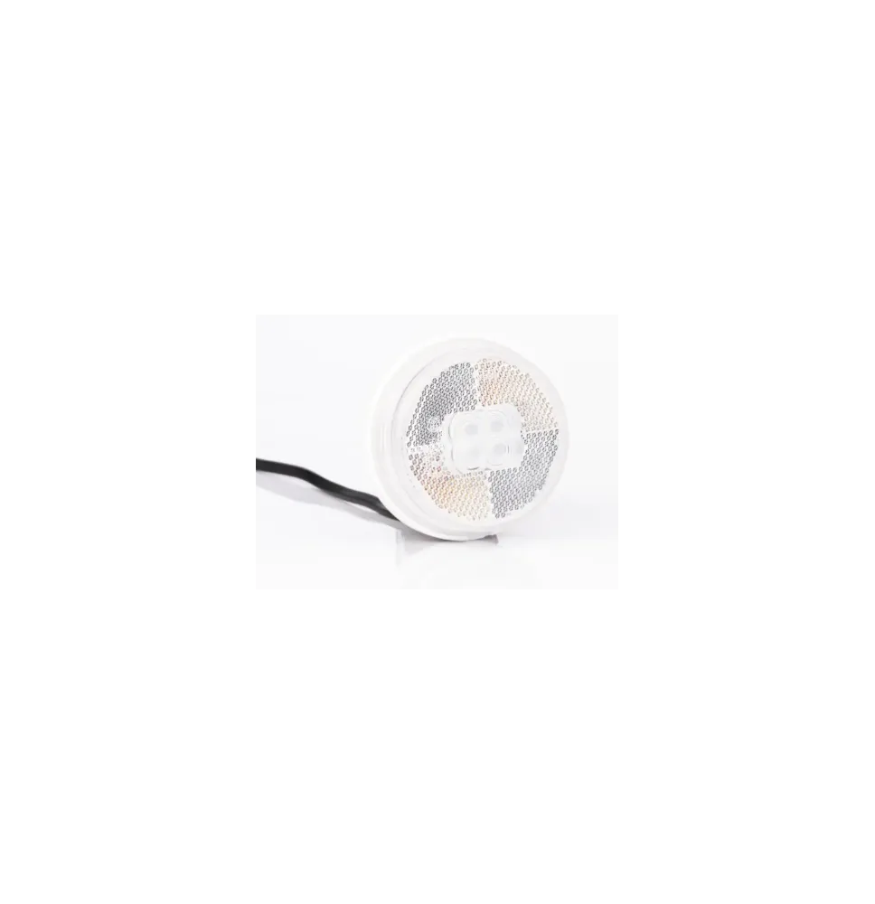 Lampa obrysowa - FT-060 B LED ŻUK - Biała z odblaskiem i wiązką