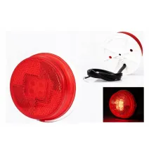 Lampa obrysowa - FT-060 C LED ŻUK - Czerwona z odblaskiem i wiązką