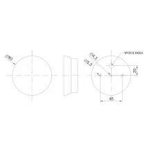Lampa obrysowa - FT-060 C LED ŻUK - Czerwona z odblaskiem i wiązką