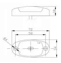 Lampa obrysowa - FT-025 Z LED - Lampa obrysowa ŻÓŁTA