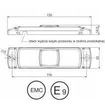 Lampa obrysowa - FT-017 B LED - Lampa obrysowa BIAŁA