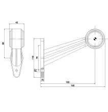 Lampa obrysowa - FT-009 E - Lampa obrysowa LED ukośna długa