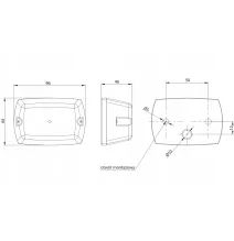 Lampa obrysowa - FT-006 Z - Lampa obrysowa prostokątna ŻÓŁTA
