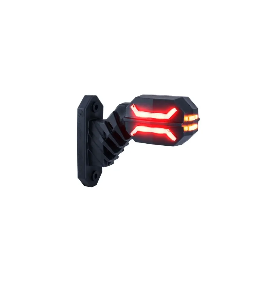 Lampa obrysowa - HOR 134 - Krótka ukośna PRAWA - Dragon, trzyfunkcyjna obrysowa (LD 3064)