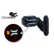 Lampa obrysowa - HOR 134 - Krótka ukośna PRAWA - Dragon, trzyfunkcyjna obrysowa (LD 3064)
