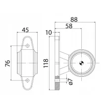 Lampa obrysowa - FT-009 A - Lampa obrysowa LED prosta krótka