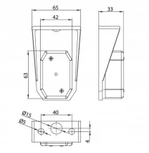 Lampa obrysowa - FT-001 BI LED - Lampa obrysowa ledowa NA WSPORNIKU 12-30V