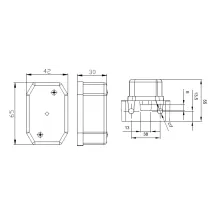 Lampa obrysowa - FT-001 BI LED - Lampa obrysowa ledowa NA WSPORNIKU 12-30V