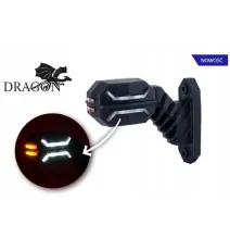 Lampa obrysowa - HOR 134 - Krótka ukośna PRAWA - Dragon, trzyfunkcyjna obrysowa (LD 3064)