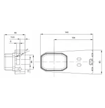 Lampa obrysowa - FT-001 BI LED - Lampa obrysowa ledowa NA WSPORNIKU 12-30V