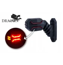 Lampa obrysowa - HOR 134 - Krótka ukośna LEWA - Dragon, trzyfunkcyjna obrysowa (LD 3063)
