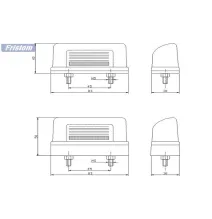 [ZESTAW] - 2 x FT-022 - Lampa oświetlenia tablicy rejestracyjnej