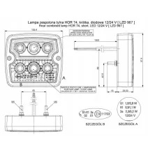 Lampa tylna - HOR 74 - LED - Lampa tylna zespolona bez oświelenia tablicy (LZD 967)