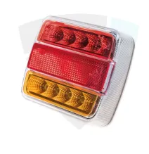 Lampa tylna - TT.12006 - LED - tylna zespolona uniwersalna CZERWONA