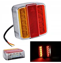 Lampa tylna - TT.12006 - LED - tylna zespolona uniwersalna CZERWONA