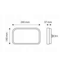 Lampa tylna - TT.12513P - LED/NEON (dynamiczny kierunkowskaz) 6 funkcyjna | PRAWA