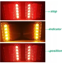 Lampa tylna - TT.12015 / GMP / L1963 - LED - tylna zespolona płaska | UNIWERSALNA