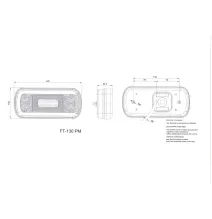 Lampa tylna - FT-130 PM LED BAJONET - 5 PIN - Lampa zespolona z oświetleniem tablicy