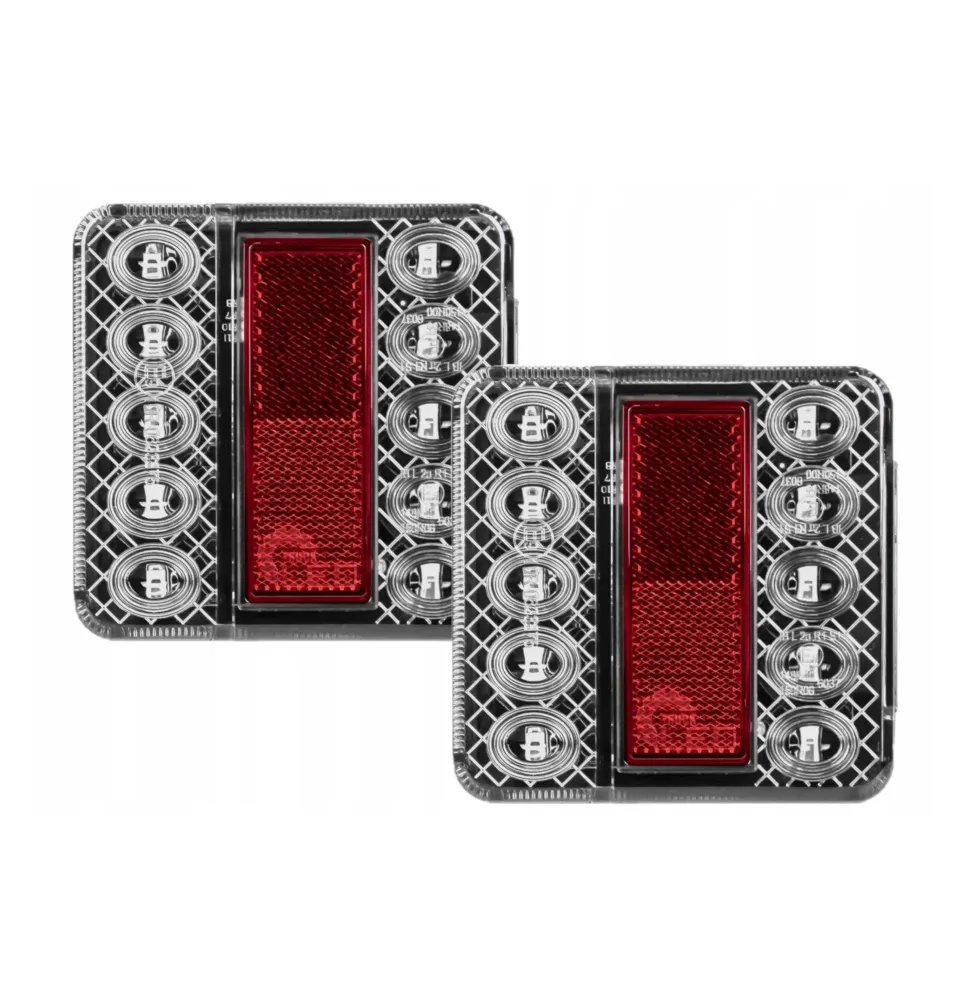 [ZESTAW] - 2 x Lampa tylna - L1964 - BIAŁA LED | 12V