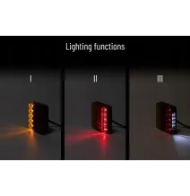 Lampa tylna - L1964 - BIAŁA LED - tylna zespolona płaska | 12V