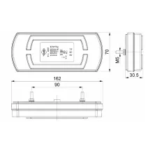 Lampa tylna - HOR 114 PM - CLEO MAX - diodowa 12V 4 funkcyjna | LZD 2840