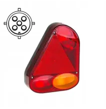 Lampa tylna - FT-077 LPM BAJONET - 5 PIN - Lampa tylna zespolona trójkątna | LEWA