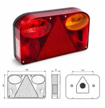 Lampa tylna - FT-088 PPM BAJONET - 5 PIN - Lampa tylna zespolona prostokątna | PRAWA