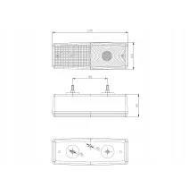 Lampa tylna - FT-007 - Lampa tylna rolnicza prostokątna - MAŁY ROLNIK