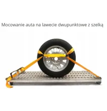 [ZESTAW] - 4 x Pas Lawetowy - z SZELKĄ (Pas 4m/5T + Szelka 40cm)