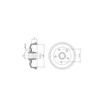 Bęben - KNOTT - 200x50 [KK6282S] - 1350kg z łożyskiem (fi 34mm) | 5x112 [ORYGINAŁ]