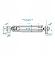 Amortyzator - do osi | NL | 900kg komplet (2 sztuki) czarny (250-380mm)