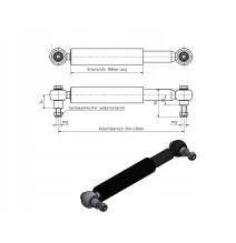 Amortyzator - do osi | BUNTE | 1500kg czarny (260/410mm)