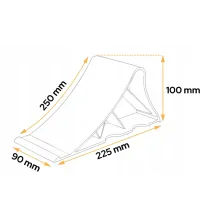 Klin - pod koło PREMIUM | z uchwytem mocującym | NIEBIESKI