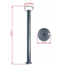 Podpora - rurowa stała fi48 | 700mm [KAM-PRZYCZEPKI]