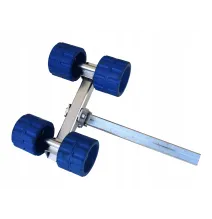 [ZESTAW] - Rolka boczna GUMOWA x4 + mocowanie | NIEBIESKIE